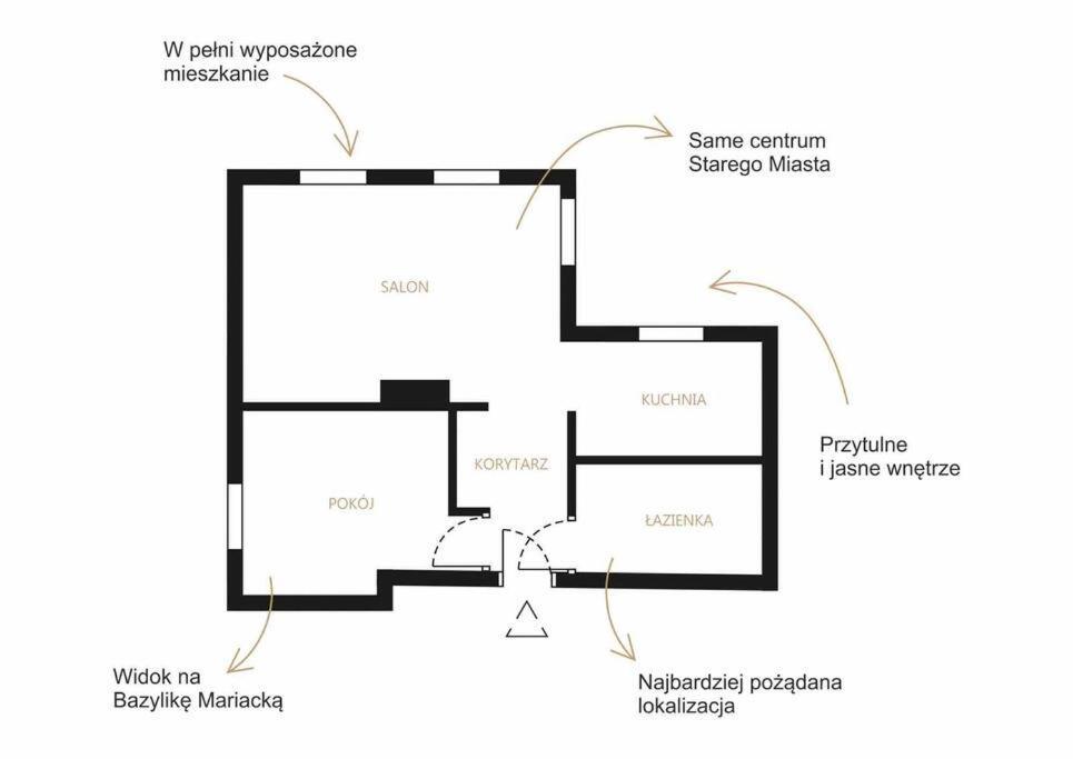 Urokliwy Apartament Gdansk Lägenhet Exteriör bild